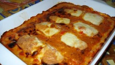 Gratin d'escalope poivron mozzarella