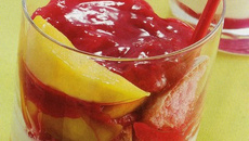 Verrines de mangue à la framboise