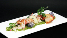 Courge façon choucroute - perdreau, betterave mammouth et ocas