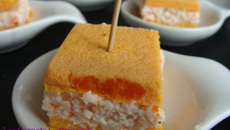 Amuse bouche en 3 c : carotte-chevre-crabe