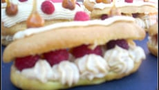 Eclair praliné framboise