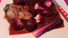 Pintade au chou rouge