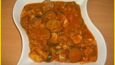 Cabillaud au curry, lait de coco et courgettes