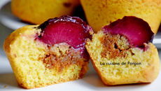 Muffin à la prune et caramel au beurre salé