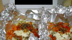 Papillote de saumon à la mozzarella maison