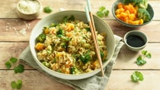 Riz frit Thaï au poulet et aux légumes d'Automne