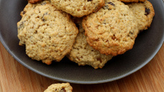 Cookies moelleux bananes et raisins