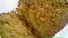 Cake au chocolat blanc/noix de coco et céréales Extra Pépites