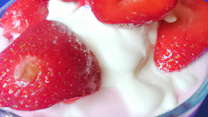 Crème de mascarpone aux fraises et spéculos