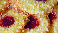 Croquants à la confiture de framboise