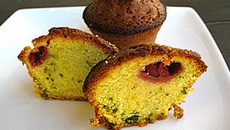 Petits moelleux choco blanc framboises et pistaches