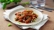 Penne Rigate Integrale blé complet sauce Basilico et aux légumes grillés