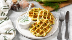 Gaufres de courgettes au fromage