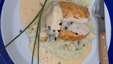 Filet de lotte sauce roquefort