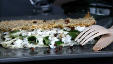 Lasagnes au chèvre frais et aux épinards