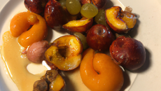 Pêches et brugnons au Muscat