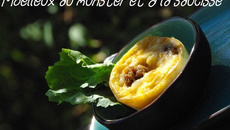 Moelleux au munster et à la saucisse