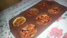 Flan d'aubergines et poivrons