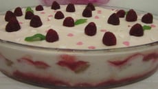 Tiramisu acidulé aux framboises
