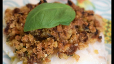 Cabillaud en croûte de basilic et tomates séchées