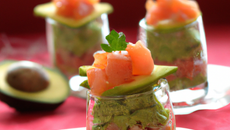 Verrines avocat-saumon fumé