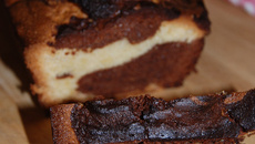 Cake marbré chocolat orange