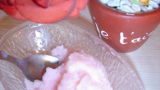 Sorbet aux litchis et à la rose!!!