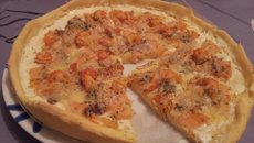 Pizza sans gluten saumon écrevisses