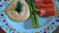 Mousse d'asperge au saumon fumé