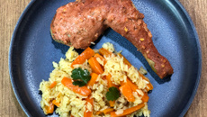Poulet tandoori facile et riz sauté aux carottes