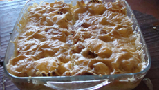 Gratin de pâtes au chèvre