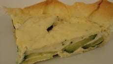 Tarte fine courgette au parmesan et basilic
