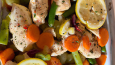 Poulet au citron aux petits légumes