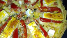 Quiche légère aux poivrons et féta