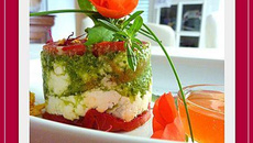 Poivrons au pesto et fromage frais