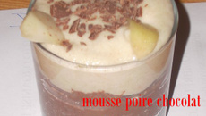 Mousse poire chocolat spéculos