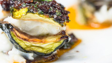 Mille-feuilles de courgettes et mozarella à la menthe