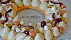 Pâte sucrée selon Cyril Lignac, garnie de crème diplomate à la pistache