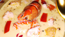 Bouillon de homard au lait de coco
