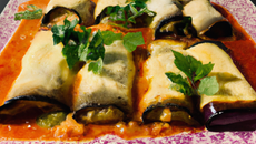 Canellonis d'aubergine au chêvre