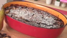 Clafoutis aux poires et au chocolat gourmand