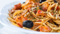 Spaghetti aux crevettes