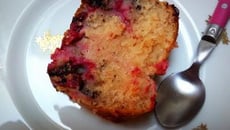 Cake citron, groseilles et pepites de chocolat