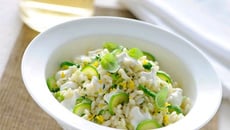 Risotto aux courgettes au fromage frais