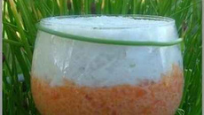 Verrine de légumes bicolores