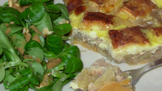 Tarte aux pommes, camembert et 4-épices