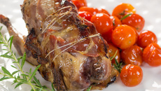 Perdrix au sirop d'érable et pancetta