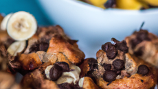 Muffins à la banane et morceaux de chocolat