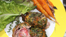 Lapin farci aux herbes