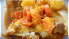 Rouelle de porc, pommes de terre et potimarron en cocotte